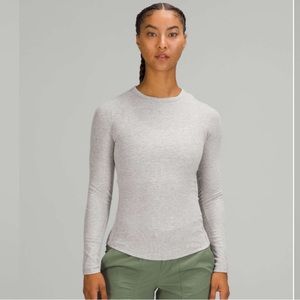 LULULEMON grey hold tight ribbed long sleeve